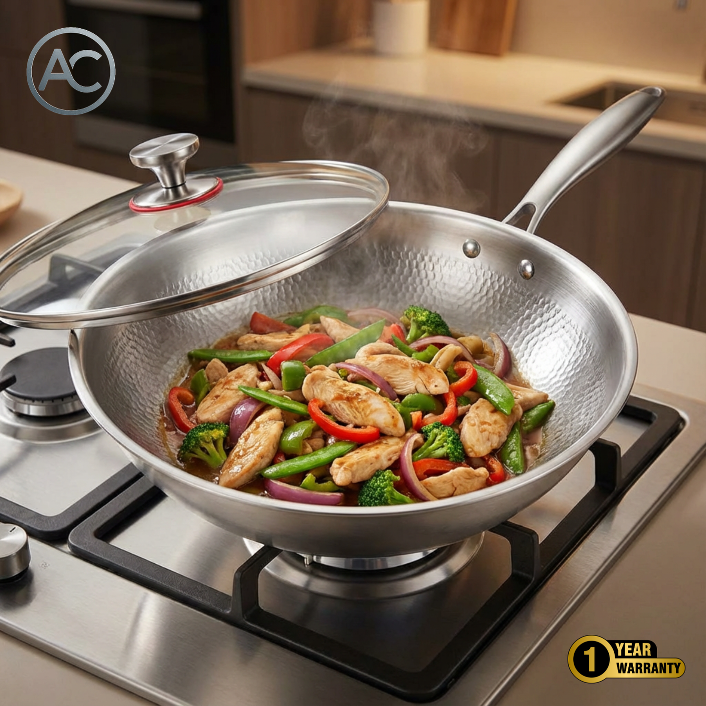 Atlas | Titanium Wok Pan Flat Bottomed