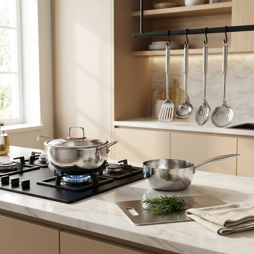 Atlas | Choice Bundle: 2 Pans + Utensils Set+ Chopping Board