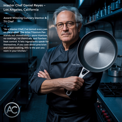 Atlas | Titanium Hammered Pan + Utensil
