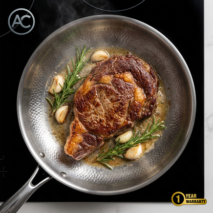 Atlas | Titanium Hammered Pan + Utensil