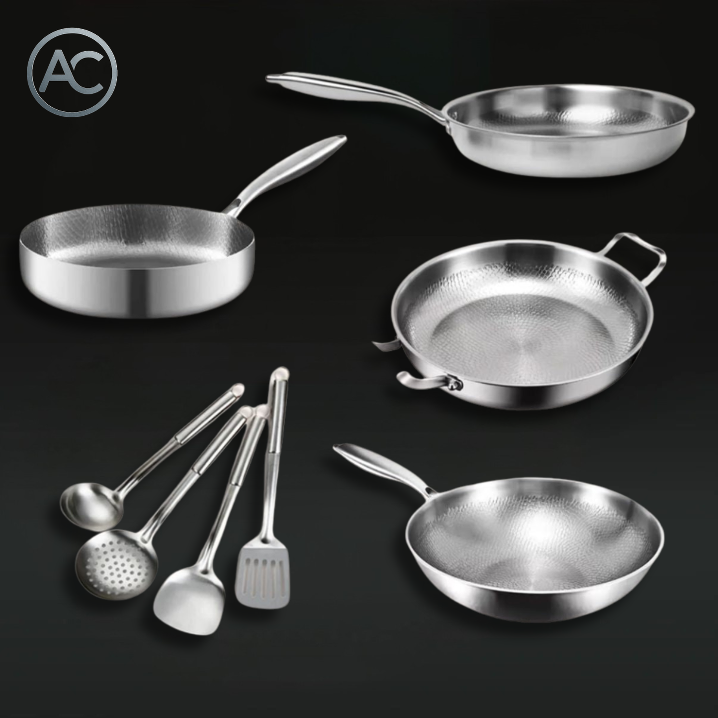 Atlas | Family Feast Bundle: 4 Pans + Utensils Set