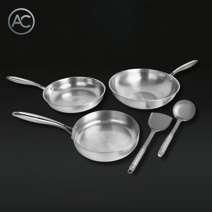 Atlas | Titanium Hammered Cookware Set Pro