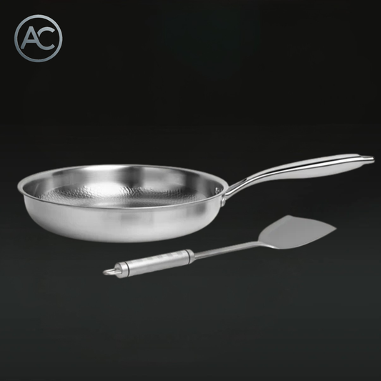 Atlas | Titanium Hammered Pan + Utensil