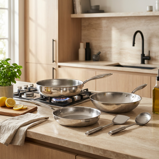 Atlas | Titanium Hammered Cookware Set Pro